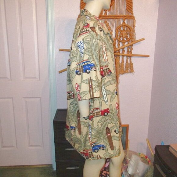 Vtg Pacific Legend Hawaiian Camp Shirt Mens 4XL Button Up Woody Surf Board USA - Picture 6 of 10